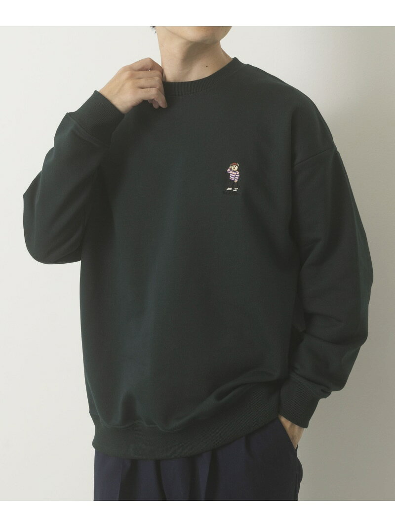 【SALE／30%OFF】TeddyBear ワンポイント スウェット URBAN RESEARCH ITEMS アーバンリサーチアイテムズ トップス スウェット・トレーナー グリーン ネイビー【RBA_E】【送料無料】[Rakuten Fashion] 2