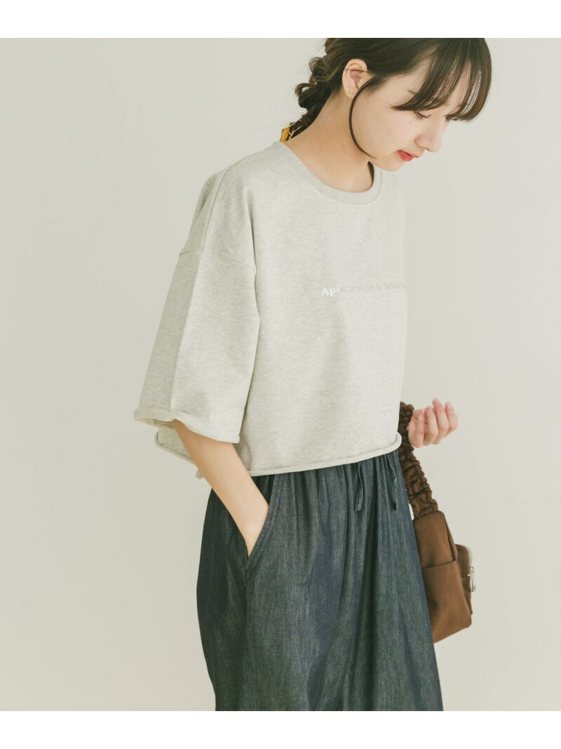 ハクプリントロゴTシャツ URBAN RESEARCH ITEMS アーバンリサーチアイテムズ トップス カットソー・Tシャツ グレー ベージュ ブラック【送料無料】[Rakuten Fashion]のサムネイル