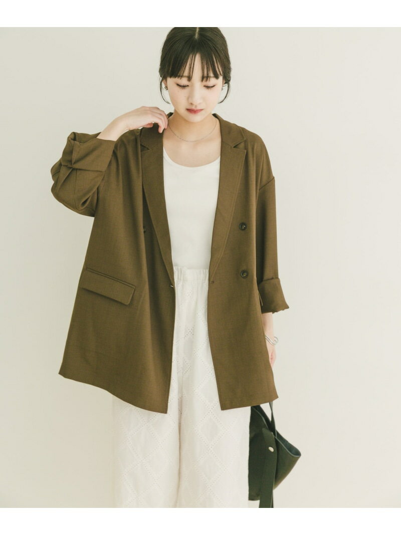 リネンライクジャケット URBAN RESEARCH ITEMS アーバンリサーチアイテムズ ジャケット・アウター テーラードジャケット・ブレザー ブラック ベージュ ブラウン【先行予約】*【送料無料】[Rakuten Fashion]