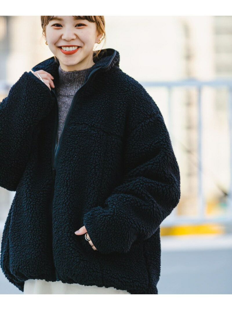 【SALE／30%OFF】スタンドボアブルゾン URBAN RESEARCH ITEMS アーバンリサーチアイテムズ ジャケット・アウター ブルゾン・ジャンパー ブラック ホワイト【RBA_E】【送料無料】[Rakuten Fashion]のサムネイル