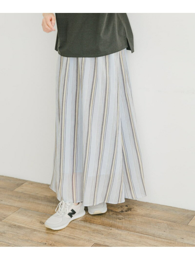 【SALE／65%OFF】マルチストライプギャザースカート URBAN RESEARCH ITEMS アーバンリサーチアイテムズ スカート その他のスカート ピンク【RBA_E】[Rakuten Fashion]