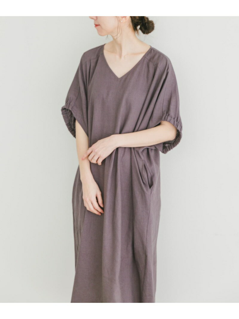 【SALE／44%OFF】リネンレーヨンドルマンワンピース URBAN RESEARCH ITEMS アーバンリサーチアイテムズ ワンピース・ドレス ワンピース ブラウン ベージュ【RBA_E】【送料無料】[Rakuten Fashion]のサムネイル