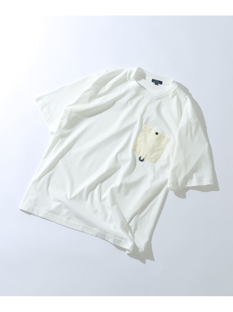 【SALE／19%OFF】チェストポケットキリカエクルーネックTシャツ URBAN RESEARCH ITEMS アーバンリサーチアイテムズ トップス カットソー・Tシャツ ブラック ピンク ベージュ ホワイト【RBA_E】【送料無料】[Rakuten Fashion]