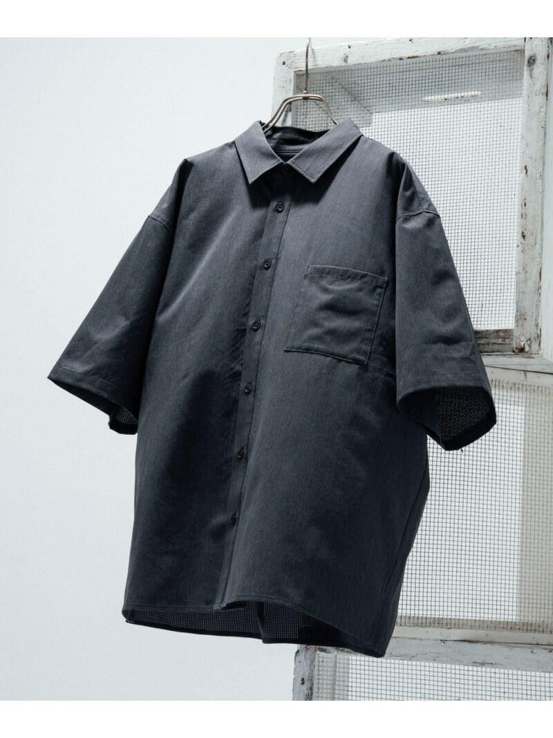 【SALE／5%OFF】『接触冷感/速乾/イージーケア』WINDY MESH ショートスリーブ シャツ URBAN RESEARCH ITEMS アーバンリサーチアイテムズ トップス シャツ・ブラウス ネイビー グレー ブラック【RBA_E】【先行予約】*【送料無料】[Rakuten Fashion]