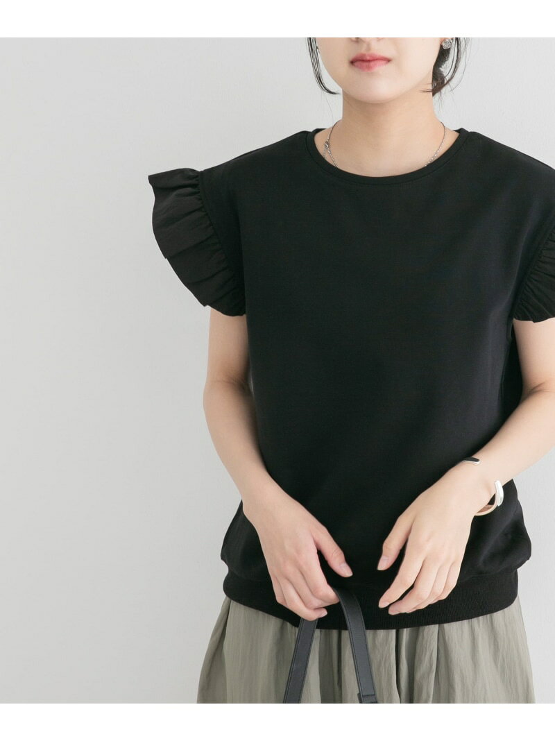 【SALE／50%OFF】袖フリルミニ裏毛Tシャツ URBAN RESEARCH ITEMS アーバンリサーチアイテムズ トップス カットソー・Tシャツ ブラック ベージュ グレー【RBA_E】[Rakuten Fashion] ur-items-10007098 ITEMS URBAN RESEARCH サンプル画像2