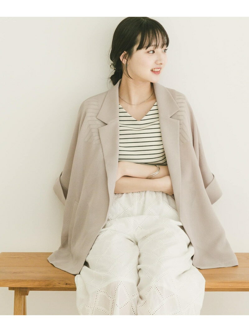 Mesh Short-Sleeve Jacket by URBAN RESEARCH ITEMS. Jackets & Outerwear, Tailored Jackets & Blazers. Available in Black and Beige. [Pre-order] *[Free Shipping] [Rakuten Fashion]