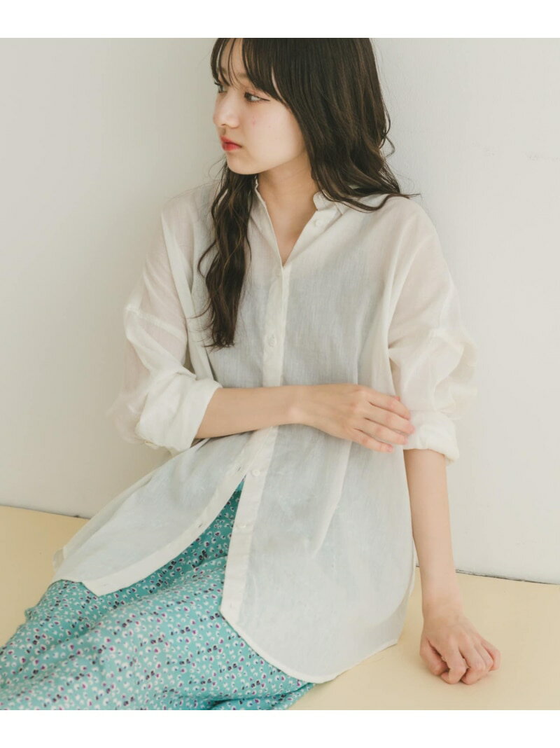 【SALE／29%OFF】リネンコットンビッグシャツ URBAN RESEARCH ITEMS アーバンリサーチアイテムズ トップス シャツ・ブラウス ホワイト グリーン ネイビー【RBA_E】【送料無料】[Rakuten Fashion]のサムネイル