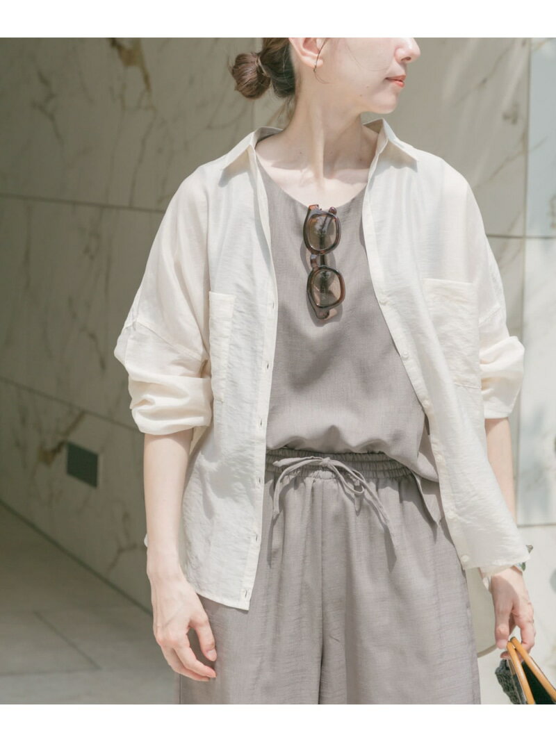 シアーポケットスキッパーシャツ URBAN RESEARCH ITEMS アーバンリサーチアイテムズ トップス シャツ・ブラウス ブラック グリーン ホワイト【先行予約】*【送料無料】[Rakuten Fashion]