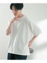 【SALE／55%OFF】『接触冷感』クールタッチポンチ 5分袖ビッグTシャツ URBAN RESEARCH ITEMS アーバンリサーチアイテムズ トップス カットソー・Tシャツ ホワイト ブラック【RBA_E】[Rakuten Fashion]