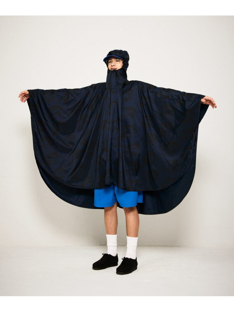 Rakuten - LOTTO K.TERADA RAIN PONCHO URBAN RESEARCH アーバンリサーチ ジャケット・アウター ポンチョ グレー ネイビー【送料無料】[Rakuten Fashion]