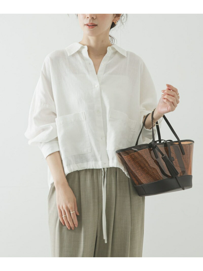 ラミーレーヨンワイドショートシャツ URBAN RESEARCH アーバンリサーチ トップス シャツ・ブラウス ホワイト レッド ネイビー【先行予約】*【送料無料】[Rakuten Fashion]