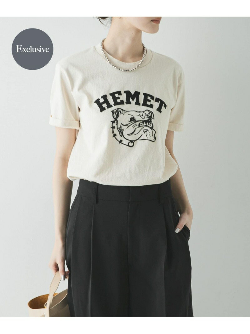 『別注』Mixta×URBAN RESEARCH HEMET URBAN RESEARCH アーバンリサーチ トップス カットソー・Tシャツ ブラック ベージュ ブラウン【先行予約】*【送料無料】[Rakuten Fashion]