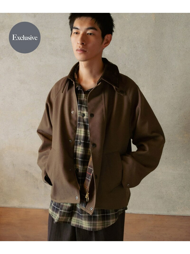 『別注』Barbour / URBAN RESEARCH TRANSPORT WOOL JACKET URBAN RESEARCH アーバンリサーチ ジャケット・アウター その他のジャケット・アウター ブラック ブラウン【先行予約】*【送料無料】[Rakuten Fashion]