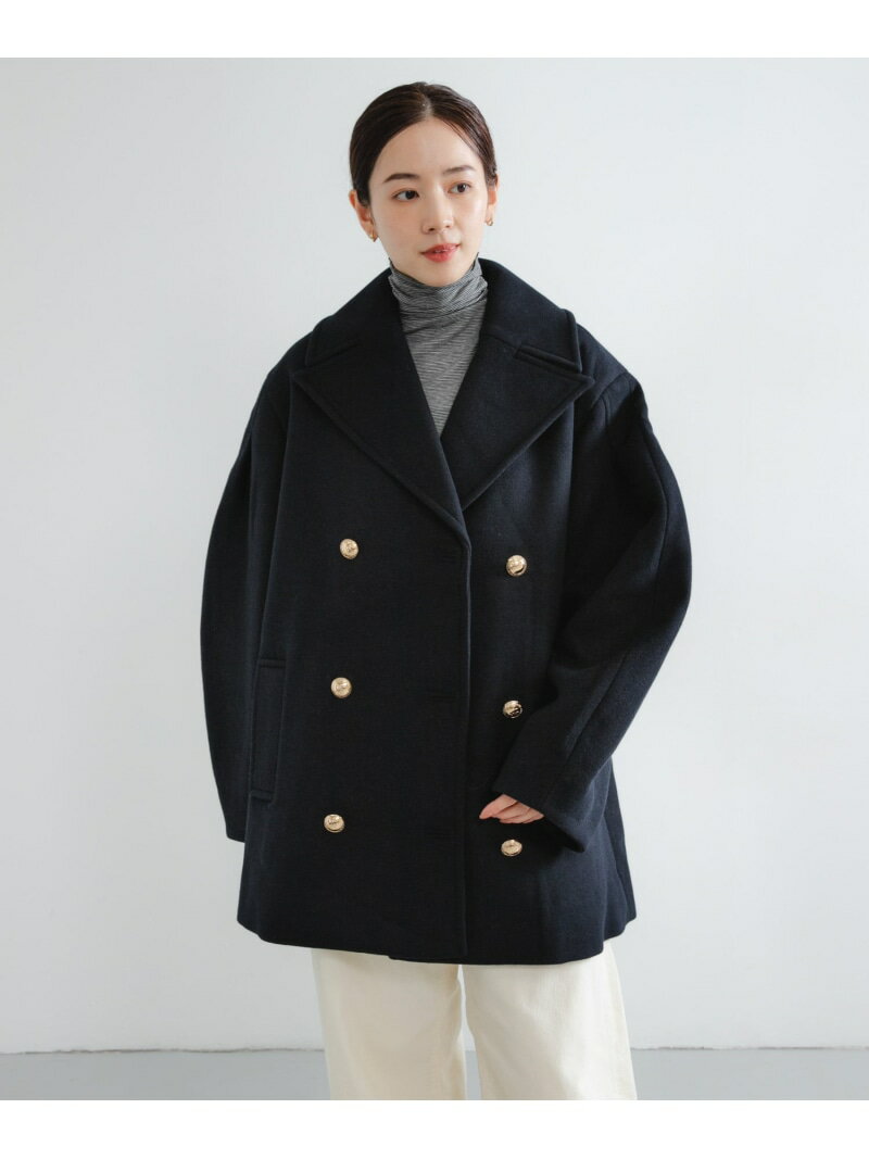 GANNI Peacoat Wool Midi Coat URBAN RESEARCH アーバンリサーチ ジャケット・アウター ピーコート【送料無料】[Rakuten Fashion]のサムネイル