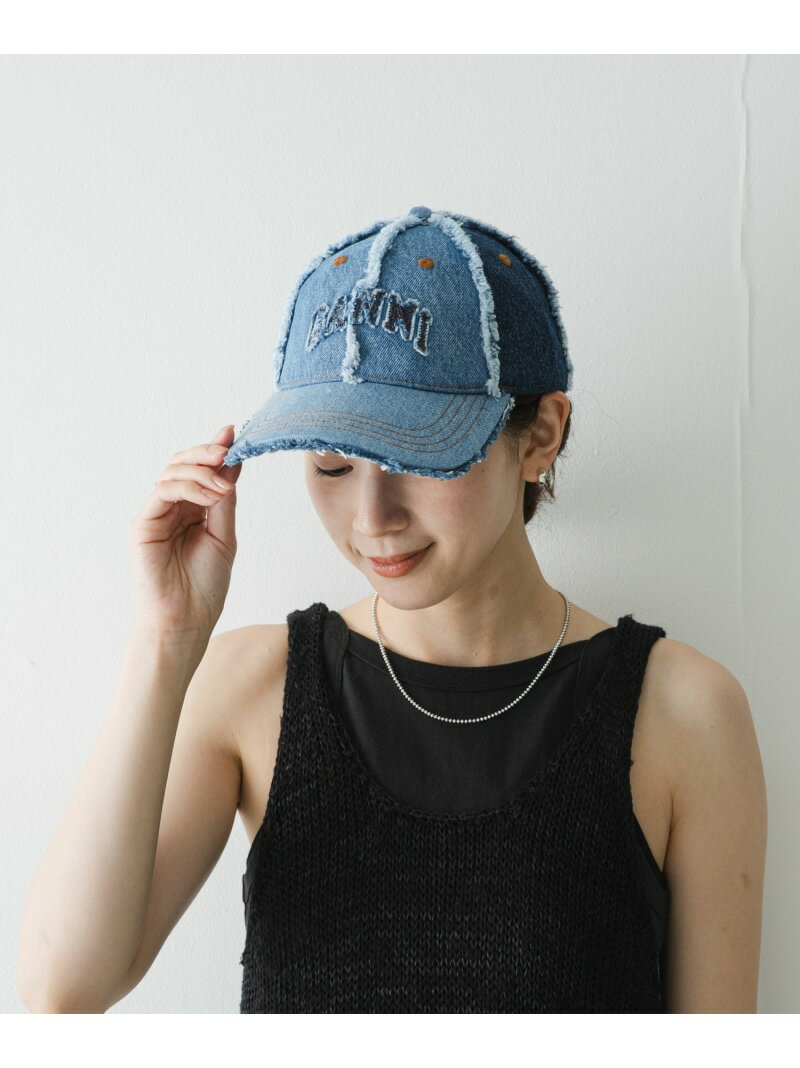 Rakuten - GANNI DENIM PATCHWORK CAP URBAN RESEARCH アーバンリサーチ 帽子 キャップ ブルー【送料無料】[Rakuten Fashion]