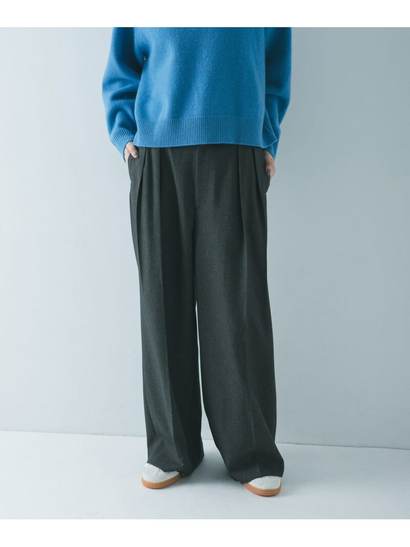乐天商城 - 【SALE／60%OFF】『3サイズ展開』 ウールライクツータックワイドパンツ URBAN RESEARCH アーバンリサーチ パンツ その他のパンツ グレー ホワイト【RBA_E】【送料無料】[Rakuten Fashion]