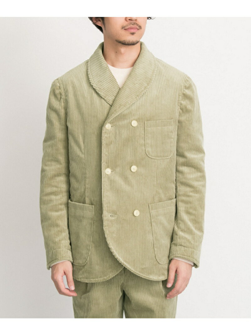 Freemans Sporting Club JP Corduroy Double Breasted Jacket UF86-17B006: Beige