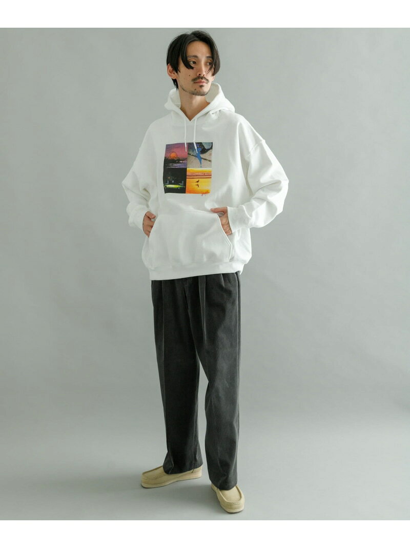 【SALE／70%OFF】URBAN RESEARCH iD COLOR FILM Sweat Hoodie URBAN RESEARCH アーバンリサーチ トップス パーカー・フーディー グレー ブルー ホワイト【RBA_E】【送料無料】[Rakuten Fashion]