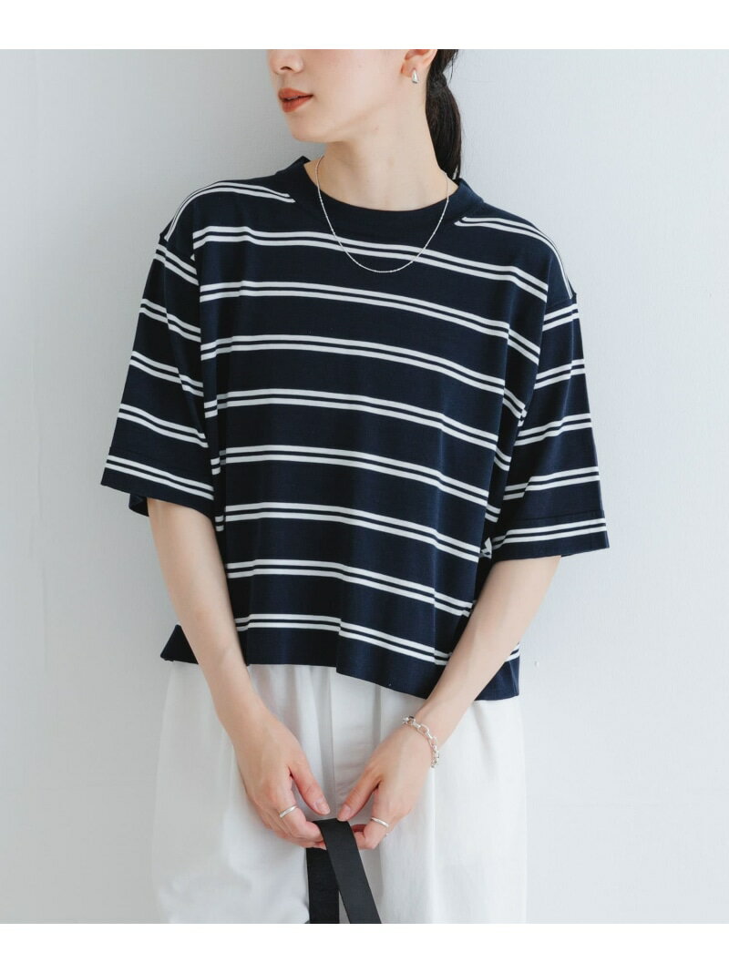 【SALE／40%OFF】new basic ハイゲージニットTシャツ URBAN RESEARCH アーバンリサーチ トップス カットソー・Tシャツ ホワイト ブラック レッド【RBA_E】【送料無料】[Rakuten Fashion]のサムネイル