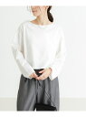 ショート丈ロングスリーブTシャツ URBAN RESEARCH アーバンリサーチ トップス カットソー・Tシャツ ホワイト ネイビー【送料無料】[Rakuten...