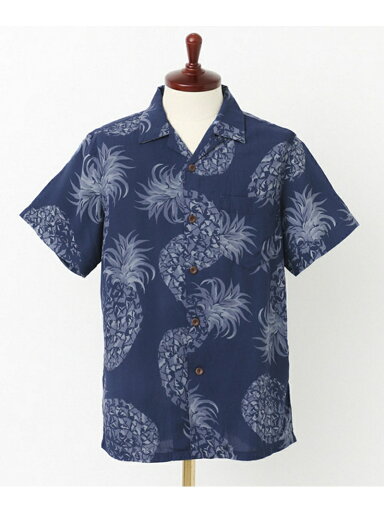 Indigo Rayon Bassen Box Shirt UF65-13R008: Indigo Indigo Rayon Bassen Box Shirt UF65-13R008: Indigo