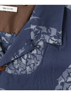 Indigo Rayon Bassen Box Shirt UF65-13R008: Indigo Indigo Rayon Bassen Box Shirt UF65-13R008: Indigo