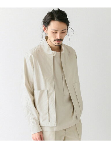 Ripstop Blouson SUR03-1816A-UM: Ivory Ripstop Blouson SUR03-1816A-UM: Ivory