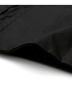 Cotton Nylon Mackinaw Coat UF52-17R018: Black Cotton Nylon Mackinaw Coat UF52-17R018: Black