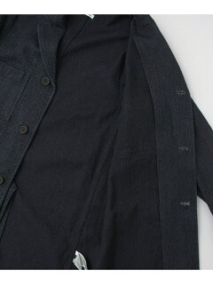JP Sashiko Shop Coat UF64-17R005: Indigo JP Sashiko Shop Coat UF64-17R005: Indigo