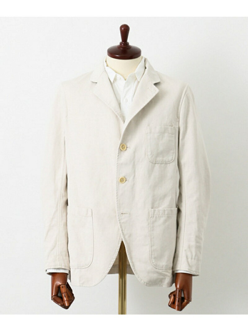 Cotton Linen Drill Schacket UF64-17R025: Off White