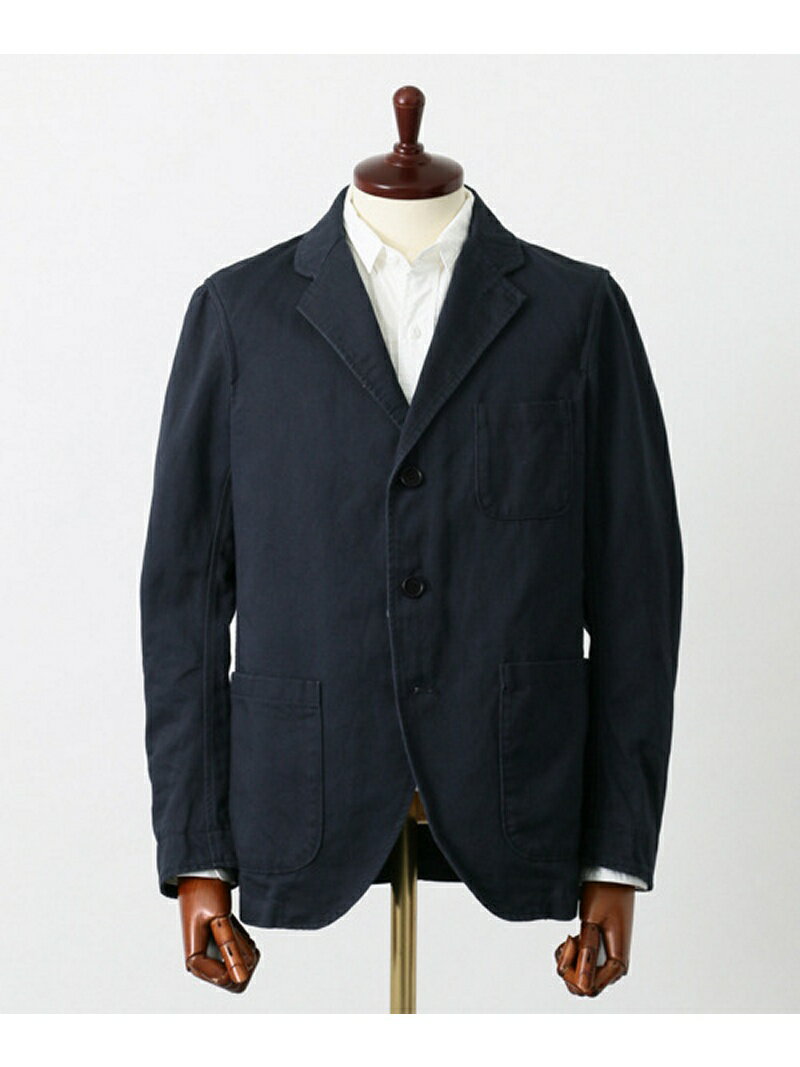 Cotton Linen Drill Schacket UF64-17R025: Navy