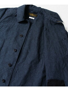JP Cotton Linen Ottoman Coat UF64-17R026: Blue JP Cotton Linen Ottoman Coat UF64-17R026: Blue