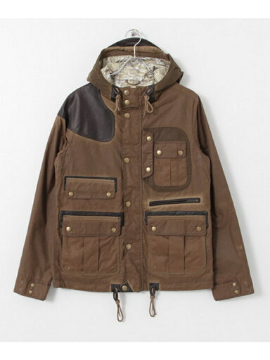 Waxed Mountain Parka MWX0823: Brown Waxed Mountain Parka MWX0823: Brown