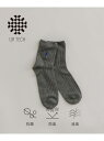 【SALE/20%OFF】『UR TECH』ワイドリブ刺しゅうソックス URBAN RESEARCH アーバンリサーチ 靴下・レッグウェア 靴下 ブラック グレ...
