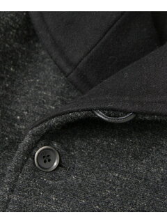 Wool Cotton Mackinaw Coat UF52-17R006: Charcoal Wool Cotton Mackinaw Coat UF52-17R006: Charcoal