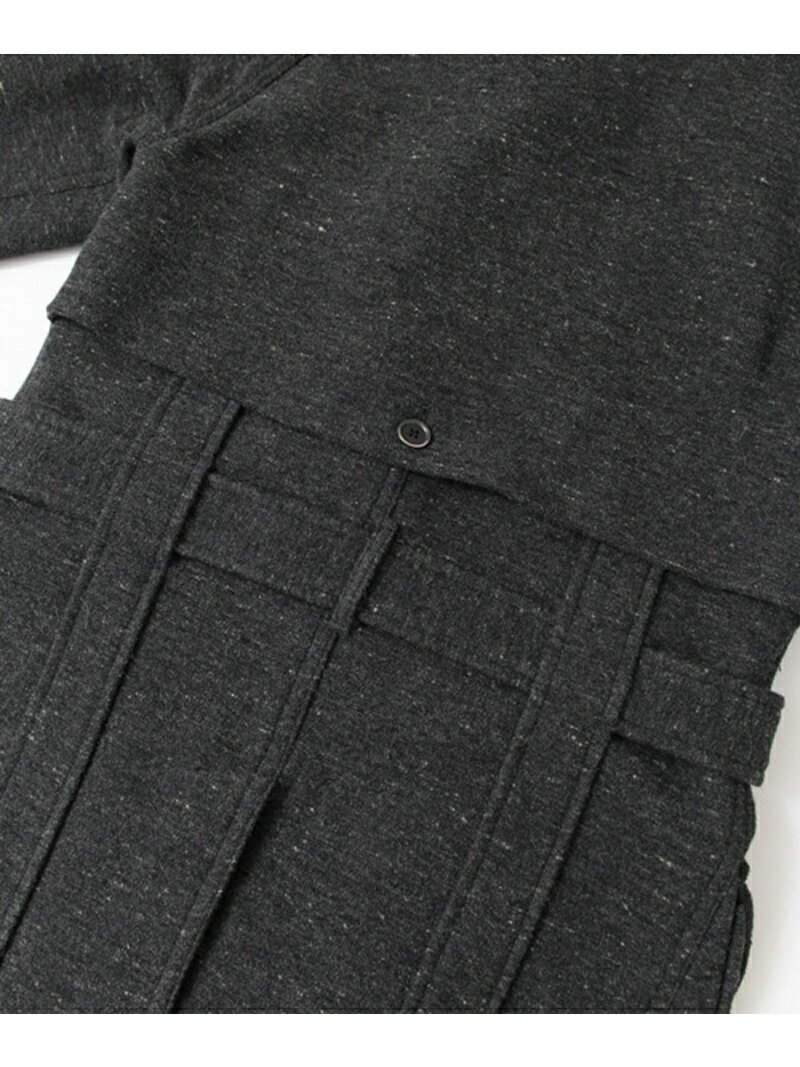 Wool Cotton Mackinaw Coat UF52-17R006: Charcoal