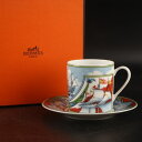 【中古】Hermès エルメス パッチワーク貿易風カップ＆ソーサー 洋食器 カップ＆ソーサー ティーポット 皿　26/R-289