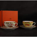 エルメス Hermès シエスタ・ピタゴラスモーニングカップ&ソーサー2客セット 37/R-780