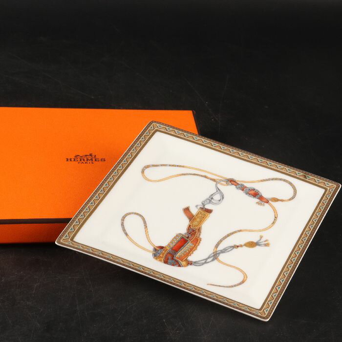 エルメス　シュバルドリアンスクエアプレート15.5cm　49/R-1456