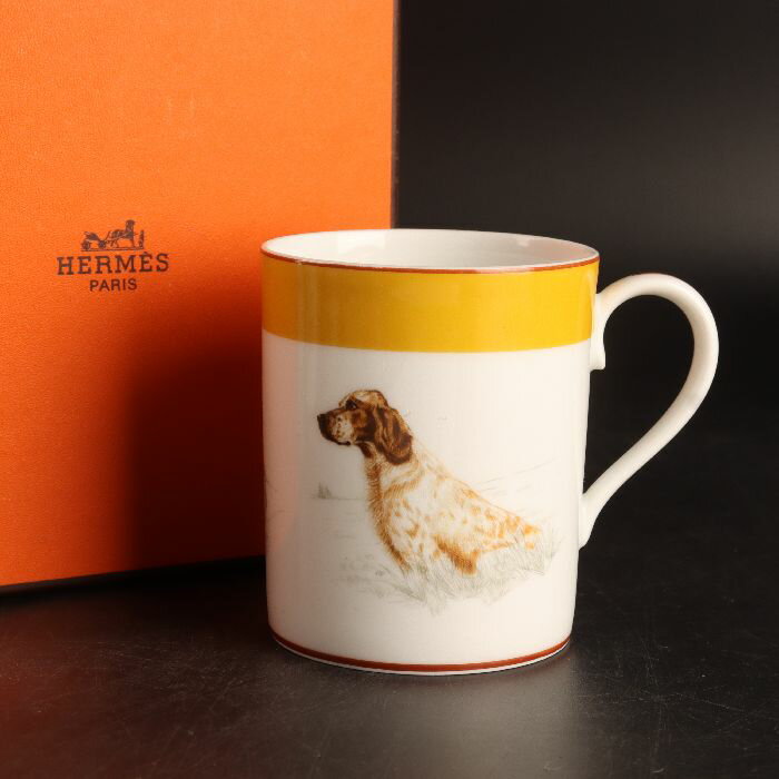 エルメス　シャスイングリッシュセッターマグカップ　51/R-1565