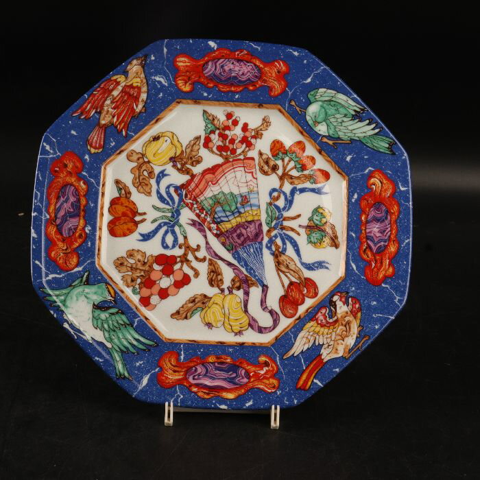 エルメス　ピエールドリアンエドクシダン八角皿24.5cm　☆/R-2048