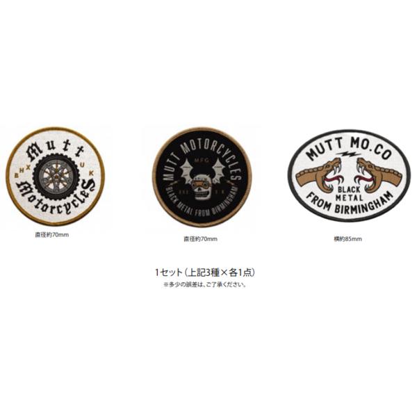 MUTT MOTORCYCLES APPAREL MUTT PATCHES 2023 マットモーターサイクルズ ワッペン バイク 英国 MUP-A2