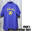 yajitoz 1960fs Hilton Bowling Shirts@qg re[W {[O@Vc Happyend nbs[Gh Be[W oCN I[h AJ