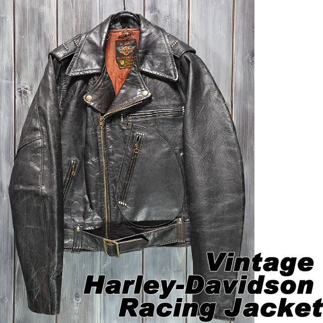 Happyend ハッピーエンド Harley-Davidson MotorCycle Jacket ハーレーダヴィッドソン レーシング ライダース ジャケット ビンテージ レザー 革 ヴィンテージ　スタジャン