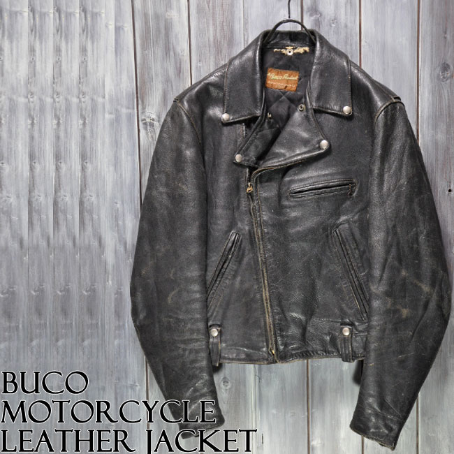 Happyend ハッピーエンド 1950's Buco MotorCycle LeatherJacket sz40 ビンテージ ブコ ダブル ライダース ジャケット ヴィンテージ　ミリタリー ブルゾン 本革 古着