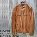 【ajito】Happyend ハッピーエンド Lancer MotorCycle LeatherJacket sz36 ビンテージ ランサー シングル ライダース ジャケット ヴィンテージ　ミリタリー ブルゾン 本革 古着