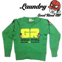 【ajito】Laundry ランドリー GRロゴ キャラクター ミニ丈スエット クロップドショートスエット *デットストック*（GREEN/XS・Sサイズ）