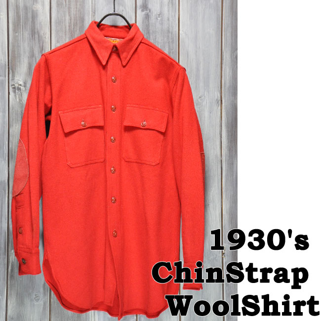 1930's ChinStrap Wool Shirt　ビンテージ チンストラップ ウール シャツ Happyend ハッピーエンド ヴィンテージ バイク オールド アメリカン