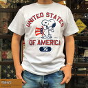 BUDDY スヌーピー PEANUTS SNOOPY Tシャツ UNITED STATES OF AMERICA 半袖 別注 ピーナッツ メンズ レディース ユニセックス おしゃれ アメカジ