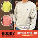 BUDDY bZAX`bN RUSSELL ATHLETIC Bookstore Sweat Crew Neck Shirt RC-1015 AJW Y  CREW SWEAT ێ g[i[